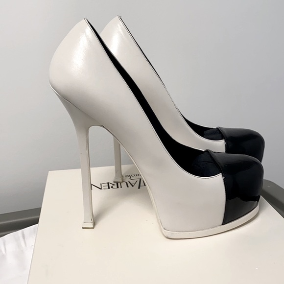 Yves Saint Laurent Shoes - YSL black and white pumps (40)